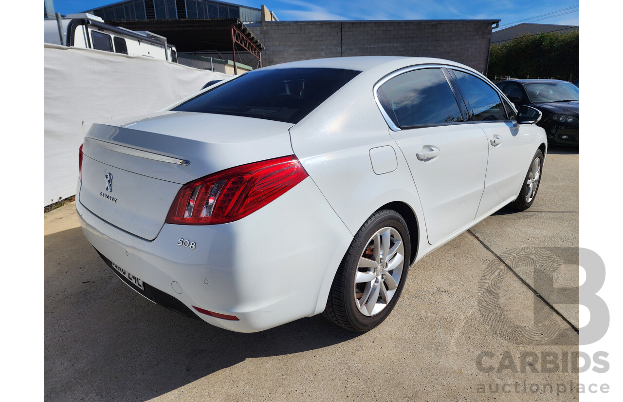 08/2013 Peugeot 508 ACTIVE 1.6T FWD MY13 4D Sedan White 1.6L