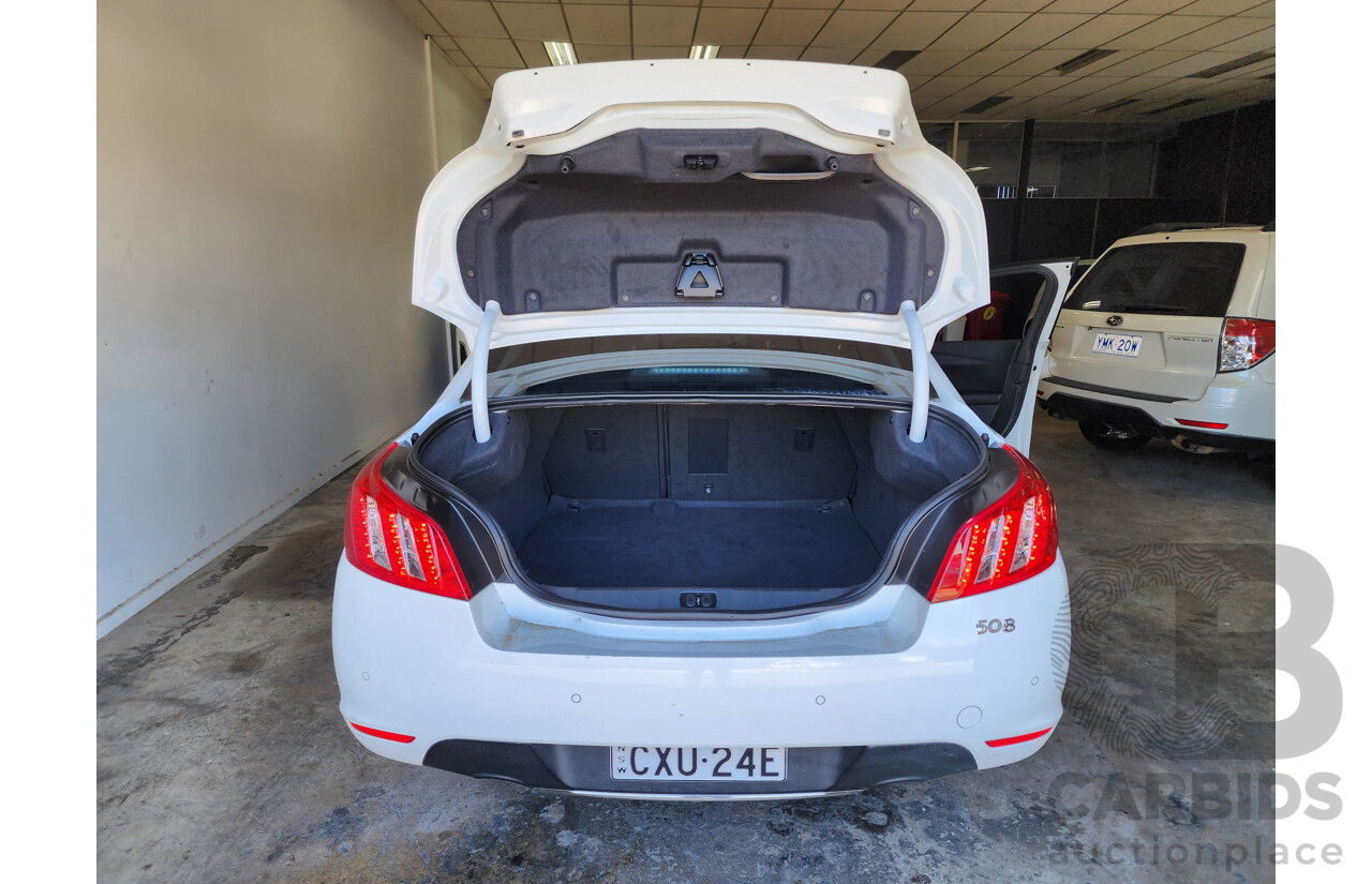 08/2013 Peugeot 508 ACTIVE 1.6T FWD MY13 4D Sedan White 1.6L