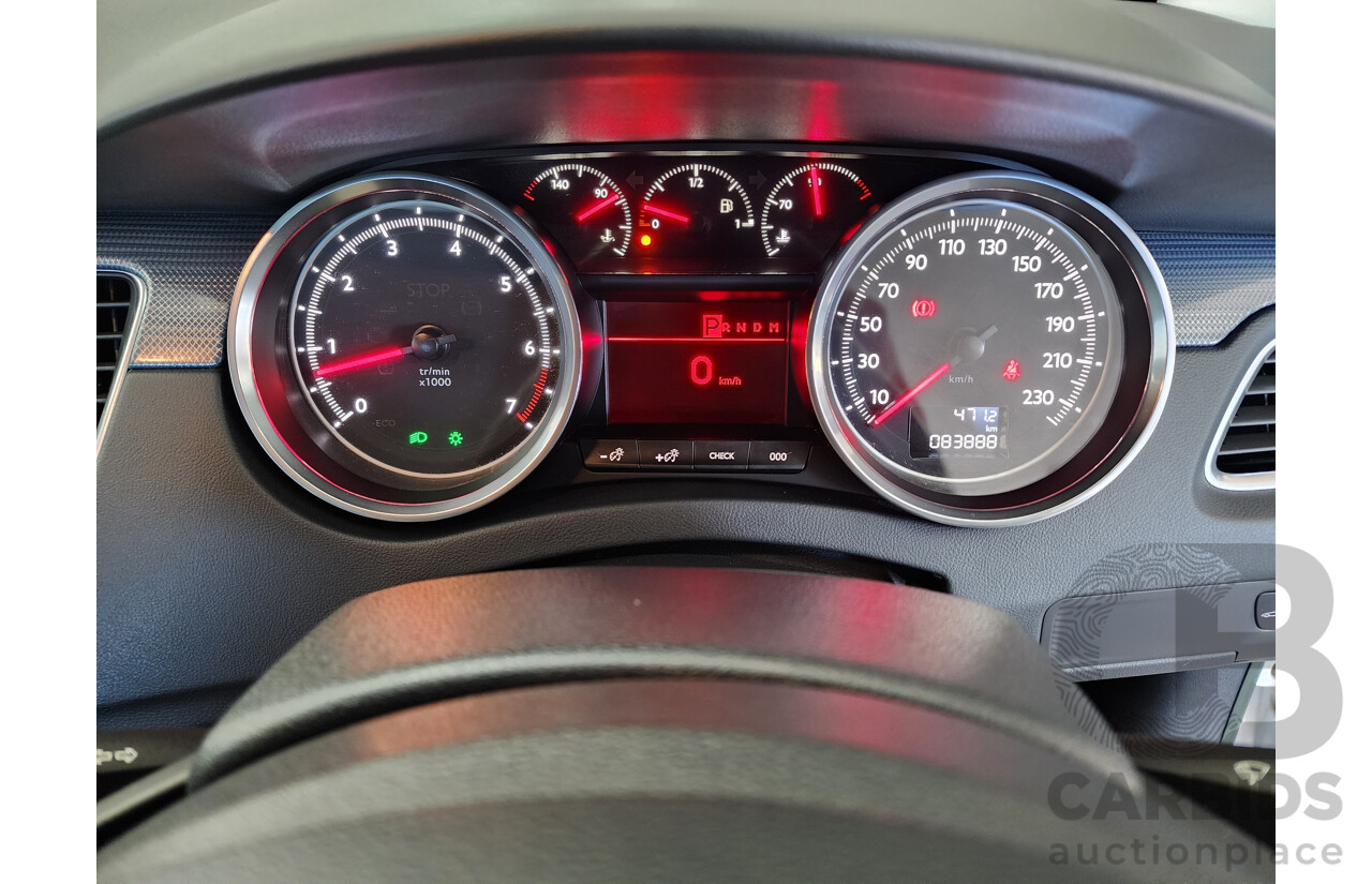 08/2013 Peugeot 508 ACTIVE 1.6T FWD MY13 4D Sedan White 1.6L