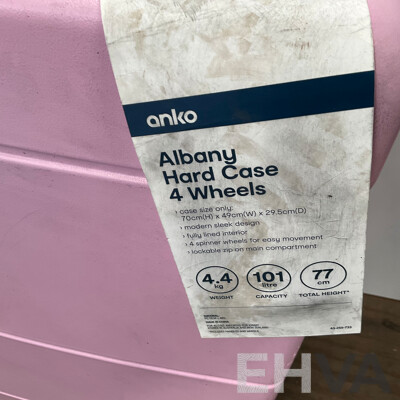 ANKO Pink Suitcase & Unbranded Yellow Suitcase  - Lot of 2