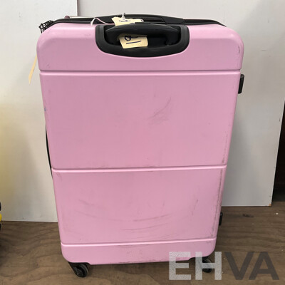 ANKO Pink Suitcase & Unbranded Yellow Suitcase  - Lot of 2