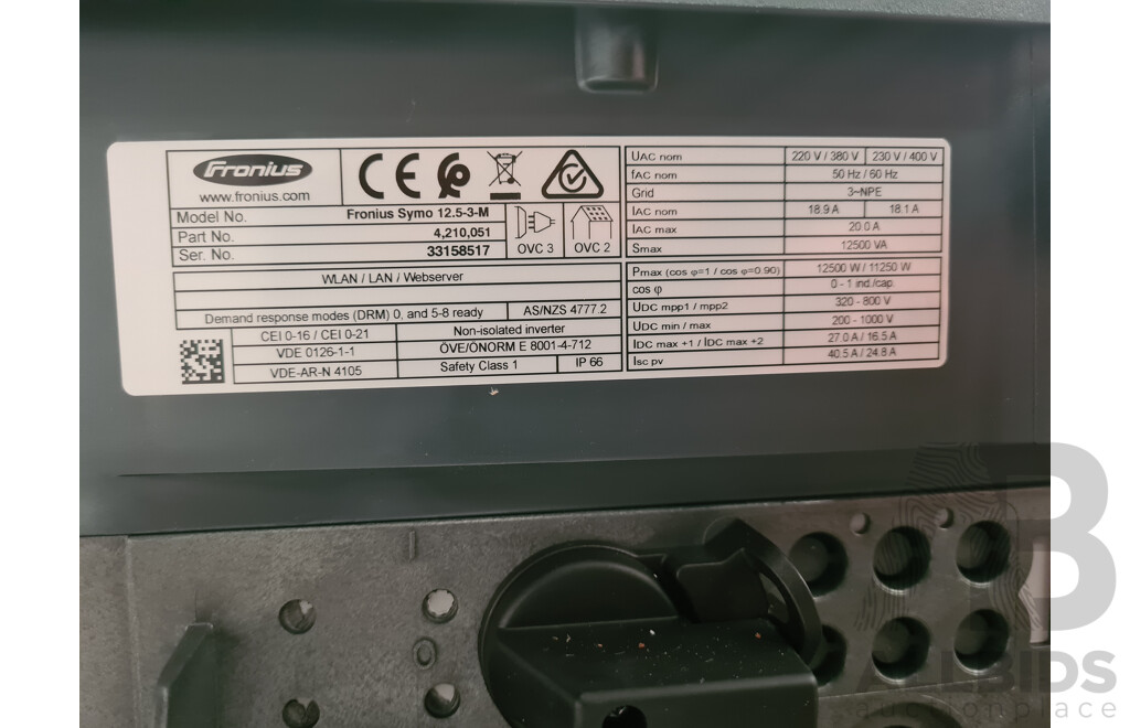FRONIUS SYMO String Inverter - ORP$ 2,799.00