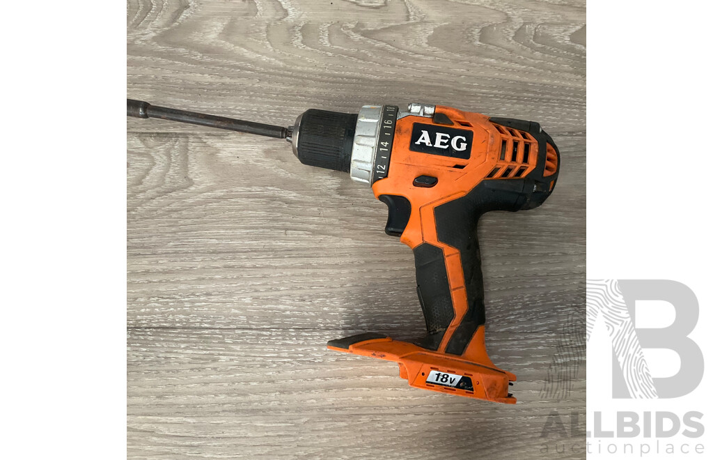 PASLODE Impalse Nailer & RYOBI R18ID1Impact Driver & AEG BS 18C Compact Drill Driver & Battery - Lot of 4