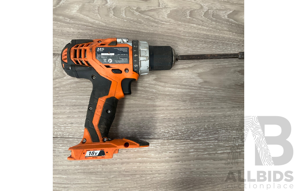 PASLODE Impalse Nailer & RYOBI R18ID1Impact Driver & AEG BS 18C Compact Drill Driver & Battery - Lot of 4