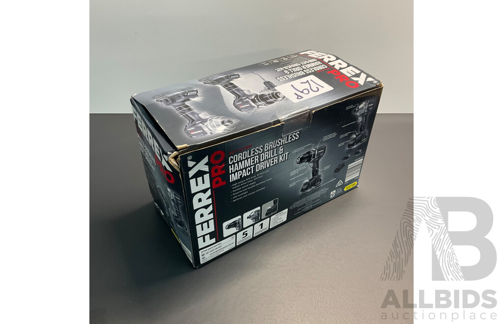 FERREX PRO Cordless Hammer Drill & Impact Driver Kit