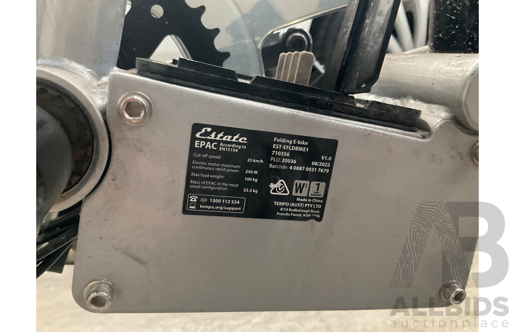 ESTATE (EST-EFLDBIKE1) Folding E-Bike (42cm Frame)