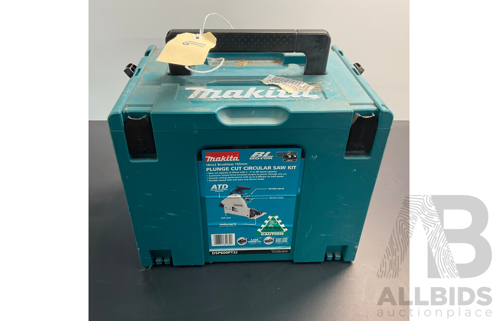 MAKITA DSP600 Cordless Brushless Plunge Cut Circular Saw - Skin Only & DC18SD Charger in Carry Case - ORP$ 845.00