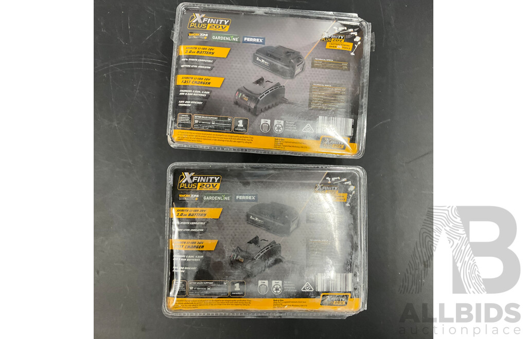 XFINITY Battery & Fast Charger Kit - Lot of 2