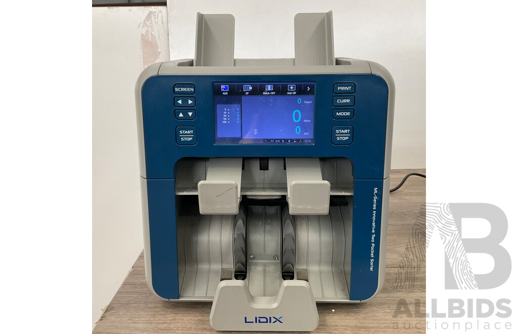 LIDIX ML-2V ML-2V Mixed Banknote Value Counter/Sorter Plus Counterfeit Detection - ORP$4,999.00