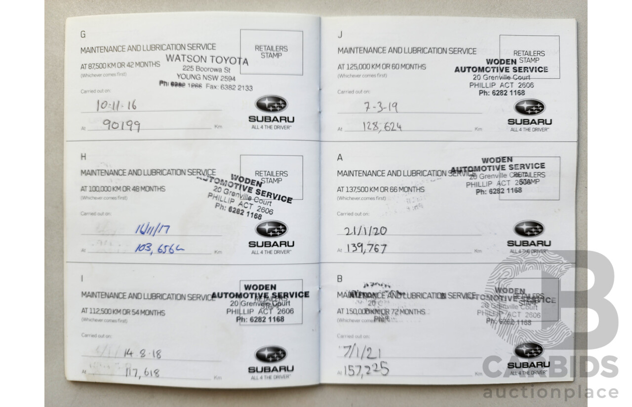 02/2012 Subaru Forester X AWD MY12 4D Wagon White 2.5L