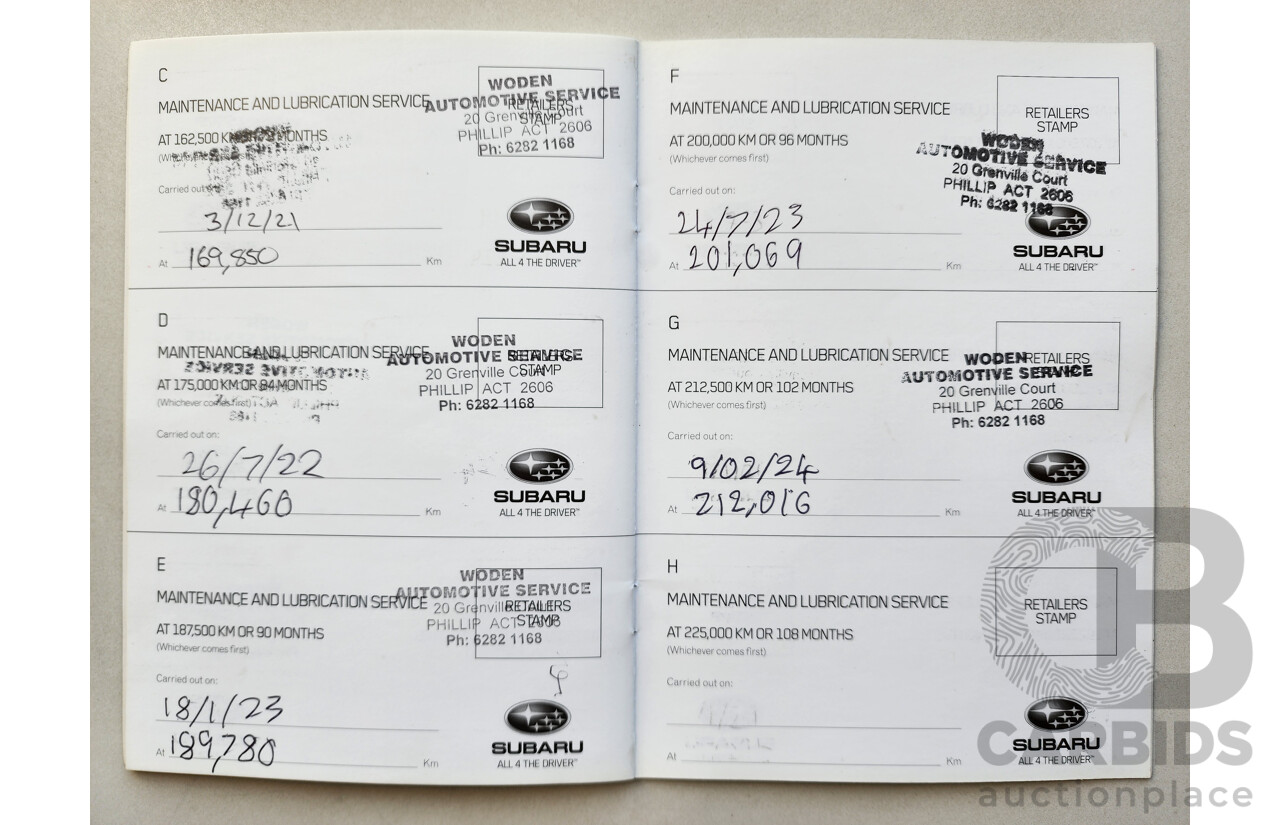 02/2012 Subaru Forester X AWD MY12 4D Wagon White 2.5L