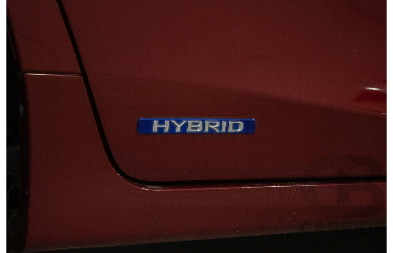 4/2012 Lexus CT200h Hybrid F-Sport ZWA10R 5d Hatchback Red 1.8L