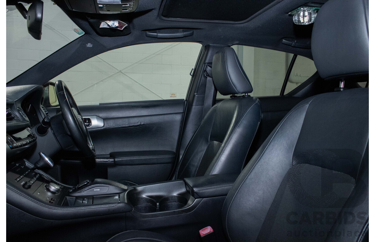 4/2012 Lexus CT200h Hybrid F-Sport ZWA10R 5d Hatchback Red 1.8L