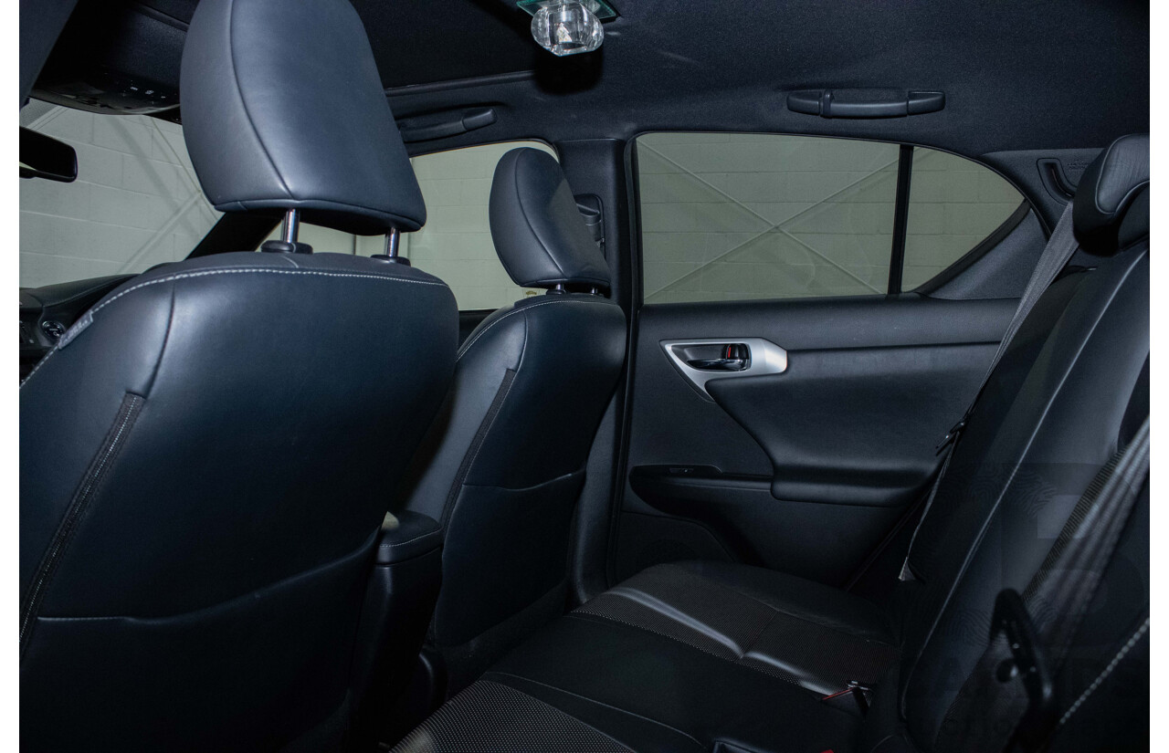 4/2012 Lexus CT200h Hybrid F-Sport ZWA10R 5d Hatchback Red 1.8L