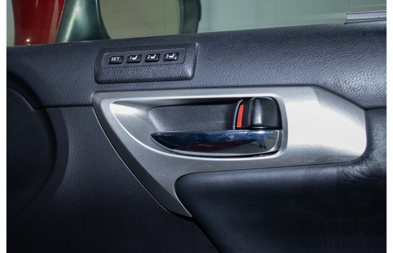 4/2012 Lexus CT200h Hybrid F-Sport ZWA10R 5d Hatchback Red 1.8L