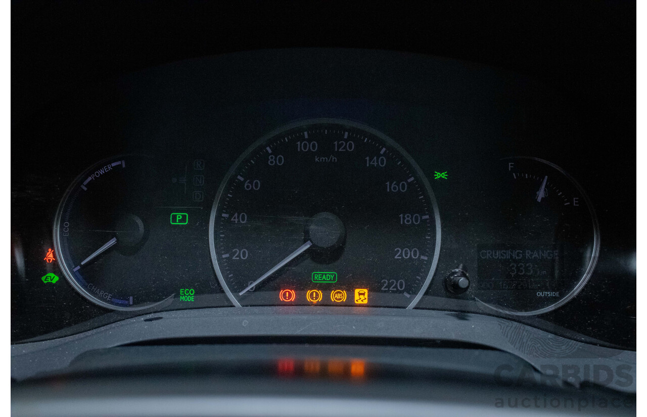 4/2012 Lexus CT200h Hybrid F-Sport ZWA10R 5d Hatchback Red 1.8L