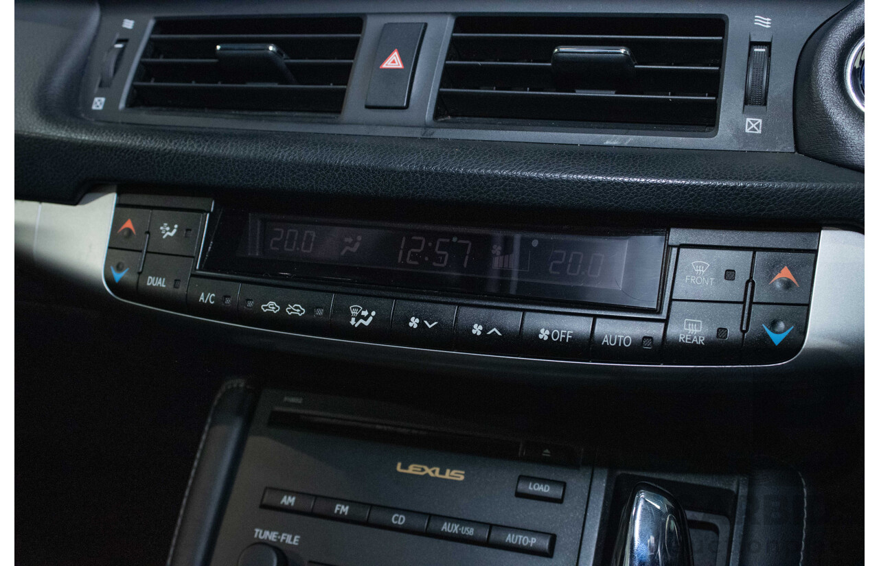 4/2012 Lexus CT200h Hybrid F-Sport ZWA10R 5d Hatchback Red 1.8L