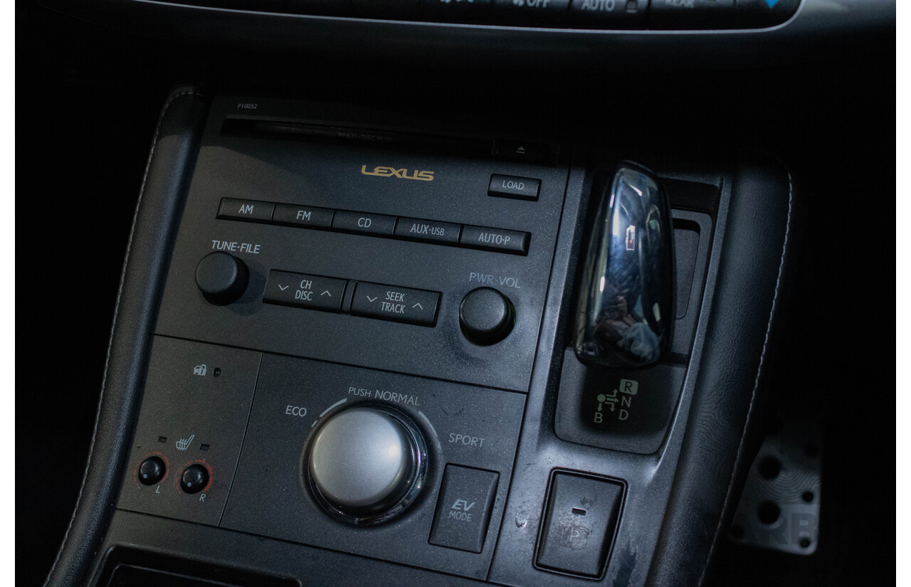 4/2012 Lexus CT200h Hybrid F-Sport ZWA10R 5d Hatchback Red 1.8L