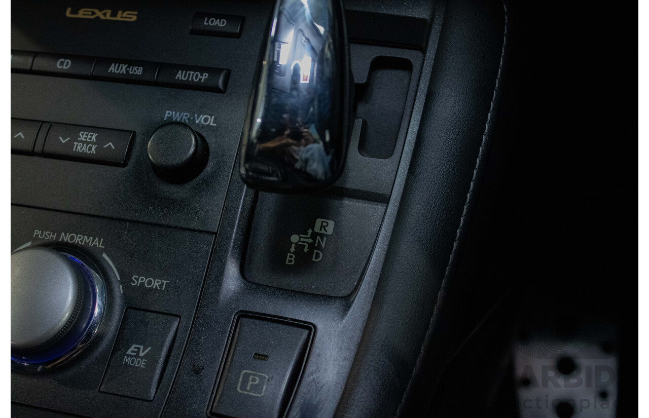 4/2012 Lexus CT200h Hybrid F-Sport ZWA10R 5d Hatchback Red 1.8L