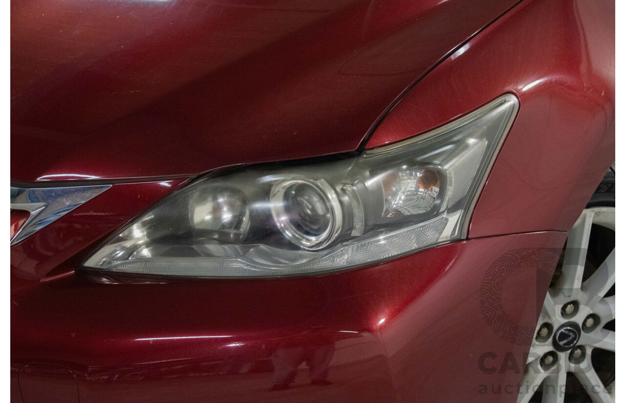 4/2012 Lexus CT200h Hybrid F-Sport ZWA10R 5d Hatchback Red 1.8L