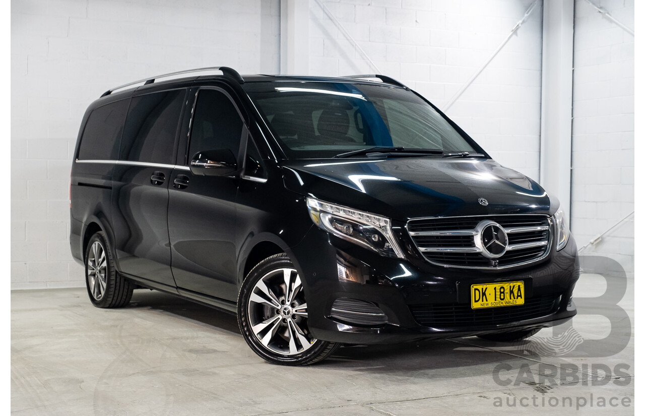 9/2018 Mercedes Benz V250d Avantgarde 447 4d Wagon Obsidian Black Metallic Turbo Diesel2.1L