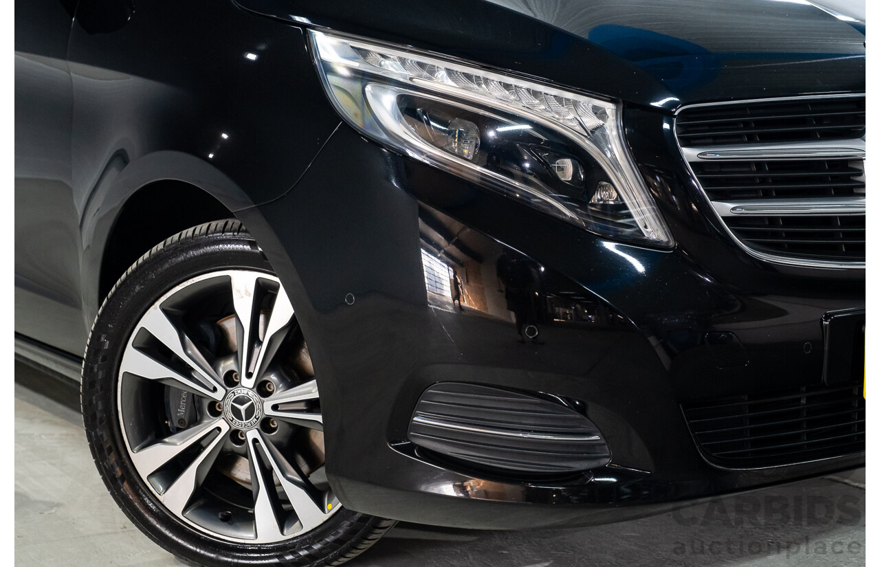 9/2018 Mercedes Benz V250d Avantgarde 447 4d Wagon Obsidian Black Metallic Turbo Diesel2.1L