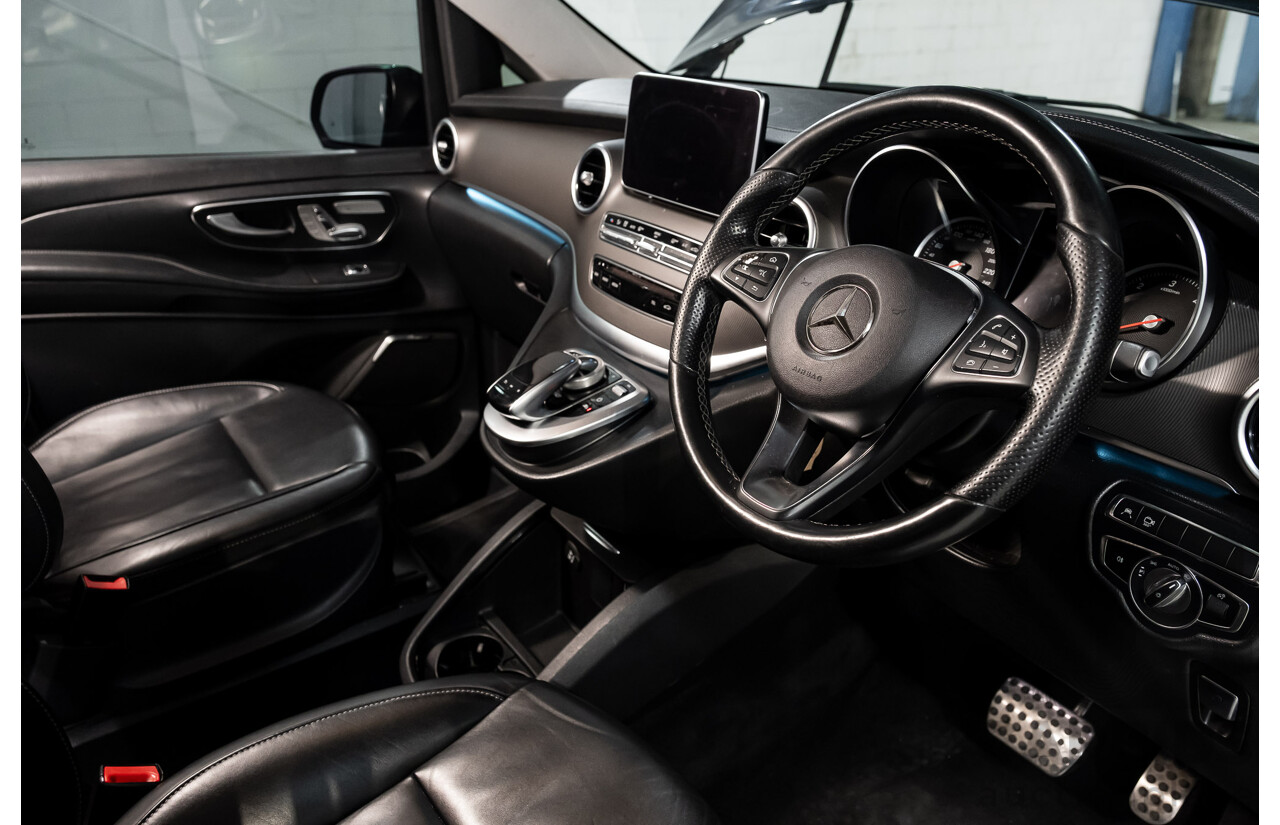 9/2018 Mercedes Benz V250d Avantgarde 447 4d Wagon Obsidian Black Metallic Turbo Diesel2.1L