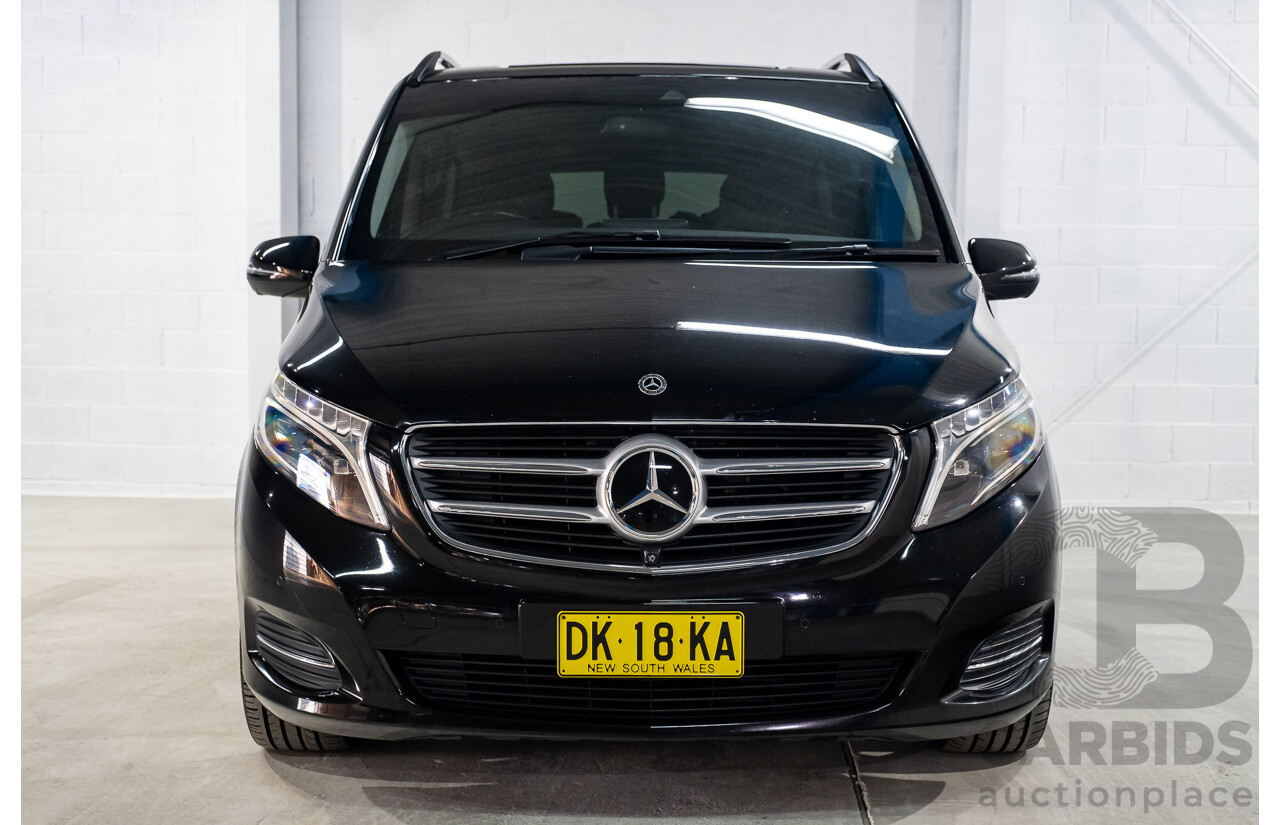 9/2018 Mercedes Benz V250d Avantgarde 447 4d Wagon Obsidian Black Metallic Turbo Diesel2.1L