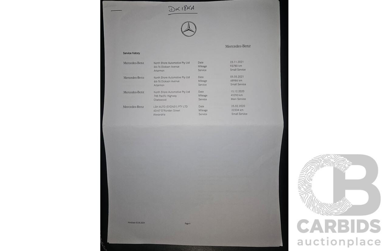 9/2018 Mercedes Benz V250d Avantgarde 447 4d Wagon Obsidian Black Metallic Turbo Diesel2.1L