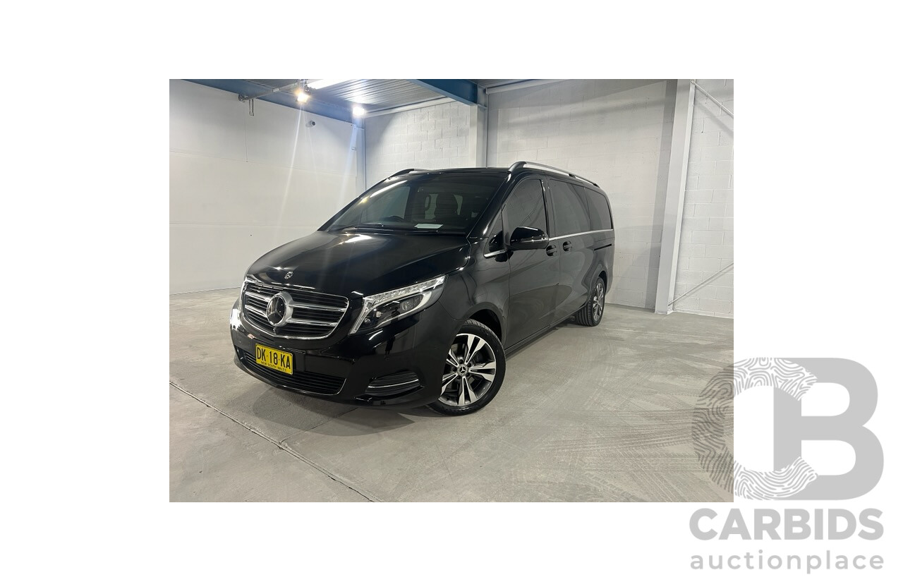 9/2018 Mercedes Benz V250d Avantgarde 447 4d Wagon Obsidian Black Metallic Turbo Diesel2.1L