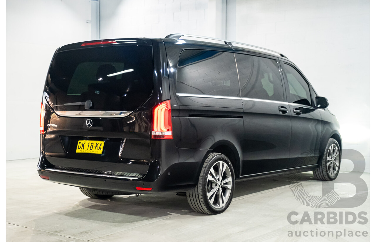 9/2018 Mercedes Benz V250d Avantgarde 447 4d Wagon Obsidian Black Metallic Turbo Diesel2.1L