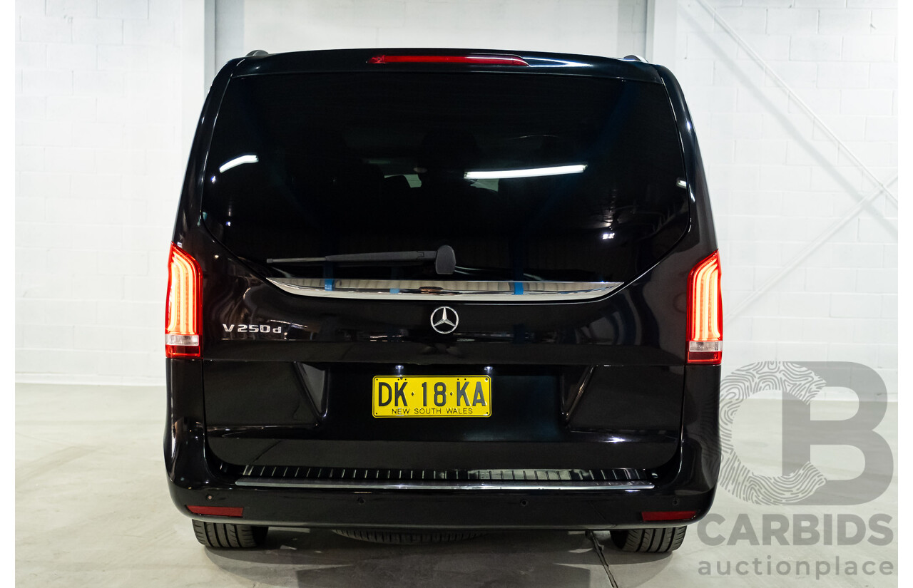 9/2018 Mercedes Benz V250d Avantgarde 447 4d Wagon Obsidian Black Metallic Turbo Diesel2.1L