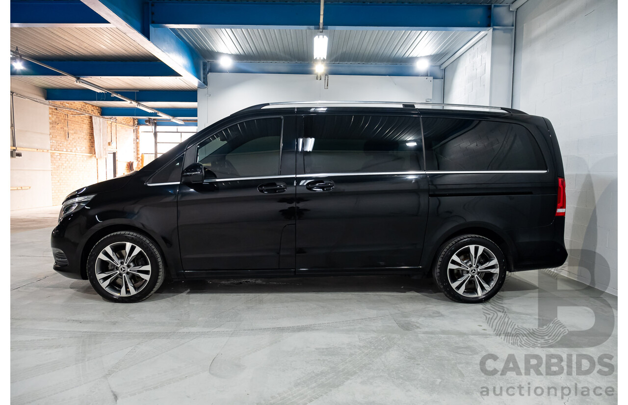 9/2018 Mercedes Benz V250d Avantgarde 447 4d Wagon Obsidian Black Metallic Turbo Diesel2.1L