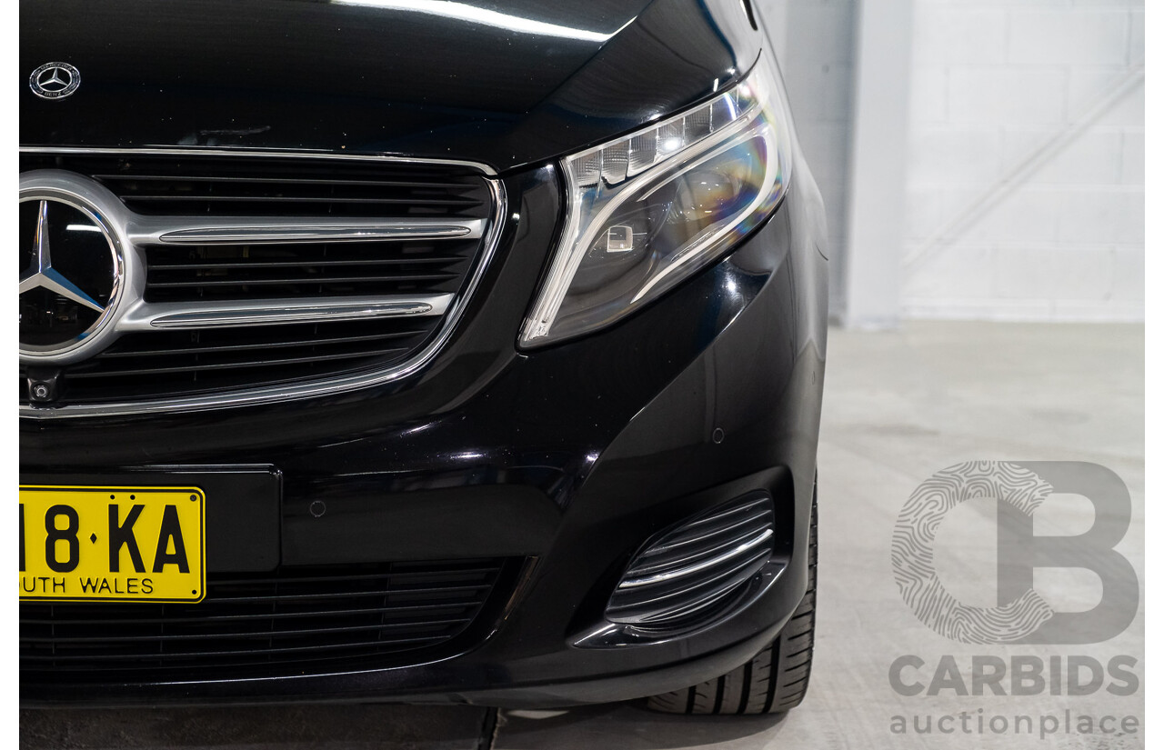 9/2018 Mercedes Benz V250d Avantgarde 447 4d Wagon Obsidian Black Metallic Turbo Diesel2.1L