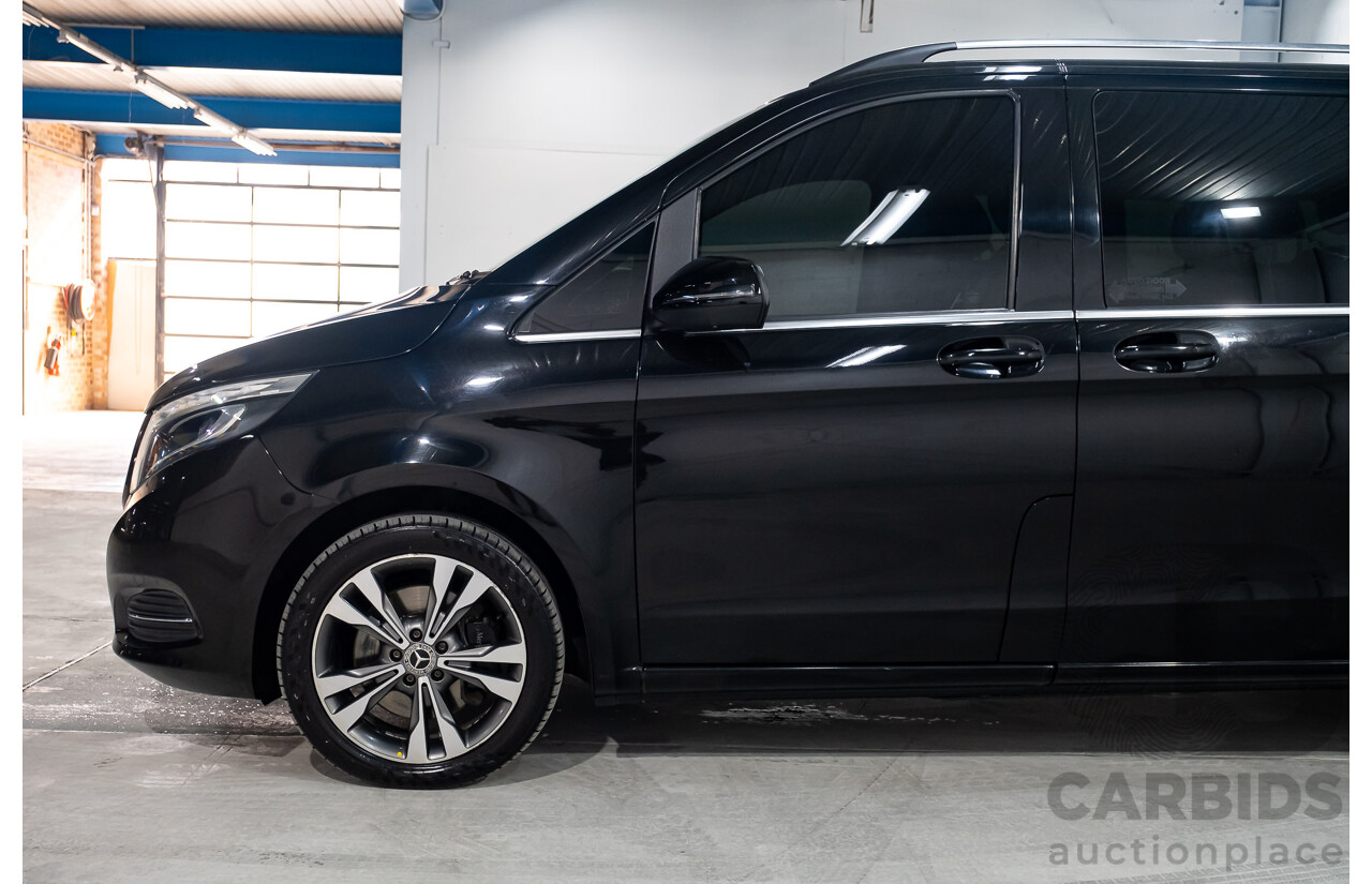 9/2018 Mercedes Benz V250d Avantgarde 447 4d Wagon Obsidian Black Metallic Turbo Diesel2.1L