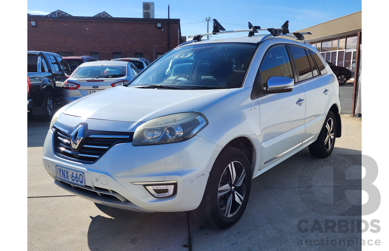 07/2016 Renault Koleos BOSE SE (4x2) FWD H45 MY15 4D Wagon White 2.5L
