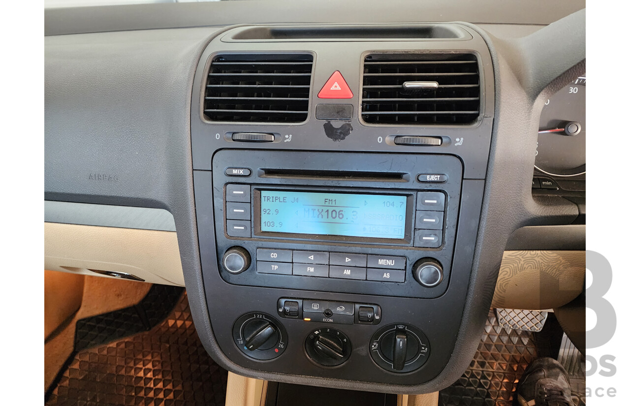 7/2005 Volkswagen Golf 2.0 TDI Comfortline 1K 5D HATCHBACK Black 2.0L