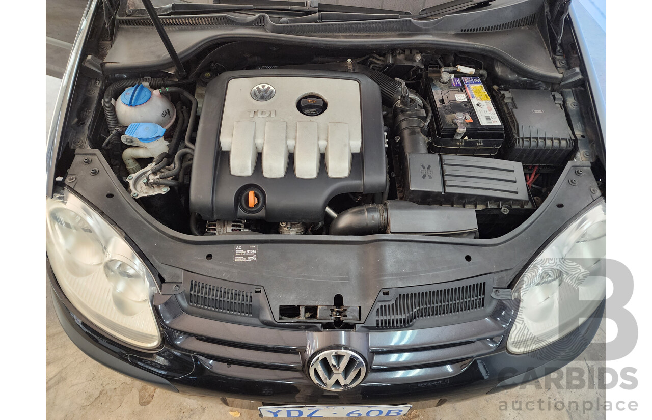 7/2005 Volkswagen Golf 2.0 TDI Comfortline 1K 5D HATCHBACK Black 2.0L