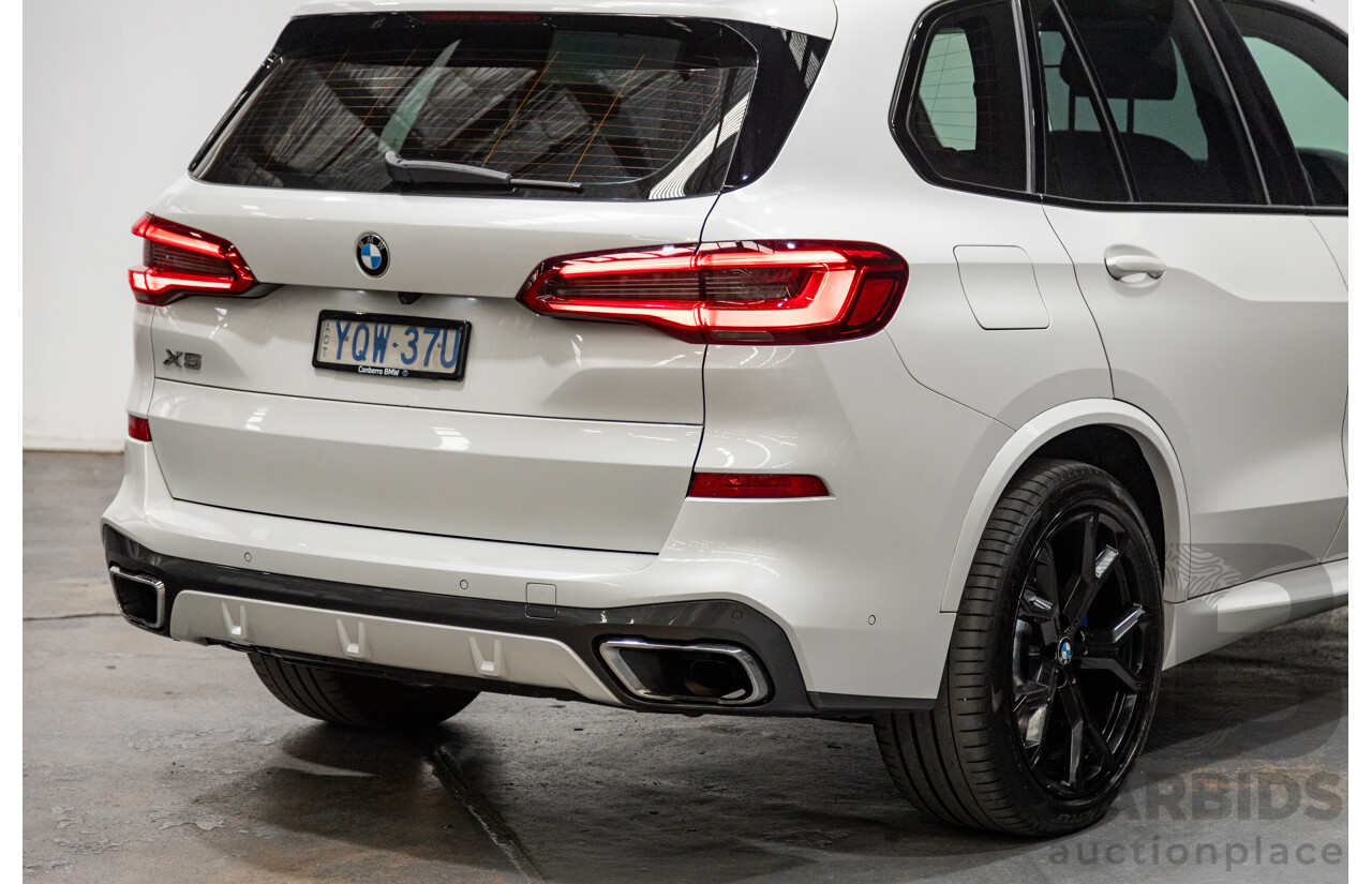 01/2020 BMW X5 X-Drive 30d M-Sport (4x4) MY20 G05 4d Wagon Mineral White Metallic Turbo Diesel 3.0L