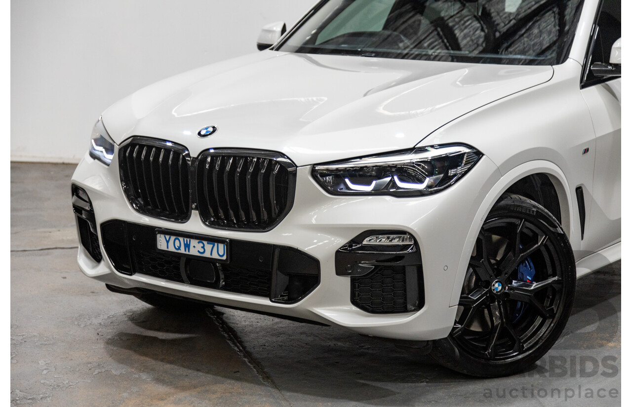 01/2020 BMW X5 X-Drive 30d M-Sport (4x4) MY20 G05 4d Wagon Mineral White Metallic Turbo Diesel 3.0L