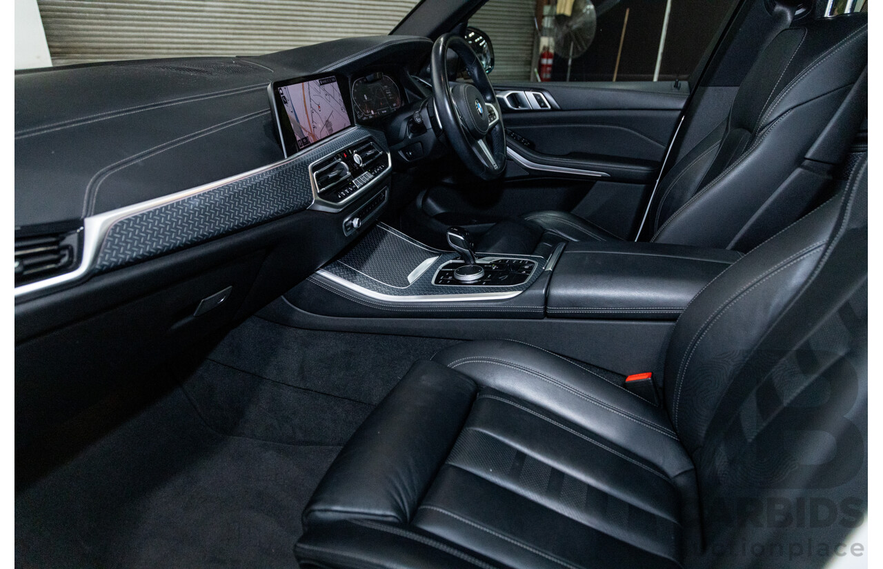 01/2020 BMW X5 X-Drive 30d M-Sport (4x4) MY20 G05 4d Wagon Mineral White Metallic Turbo Diesel 3.0L