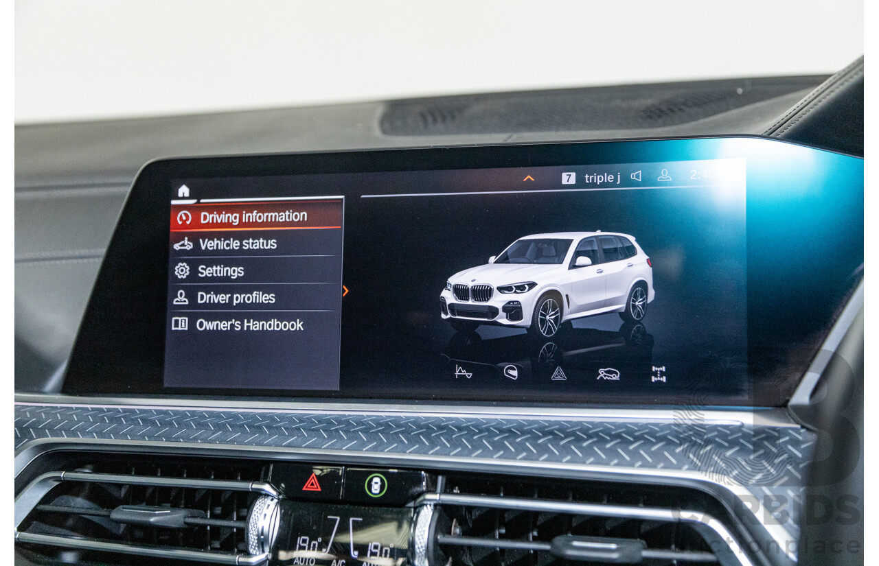 01/2020 BMW X5 X-Drive 30d M-Sport (4x4) MY20 G05 4d Wagon Mineral White Metallic Turbo Diesel 3.0L