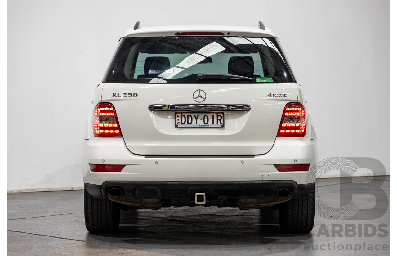 5/2009 Mercedes Benz ML350 (4x4) W164 09 UPGRADE 4d Wagon Calcite White V6 3.5L
