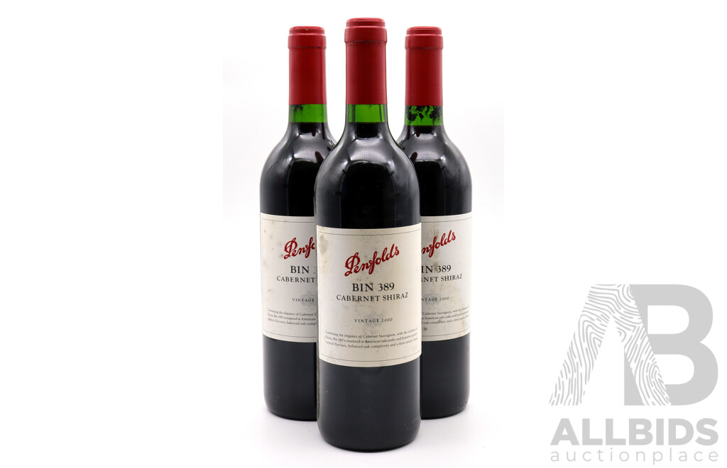 Penfolds Cabernet Sauvignon Bin 389 Vintage 2000 X 3