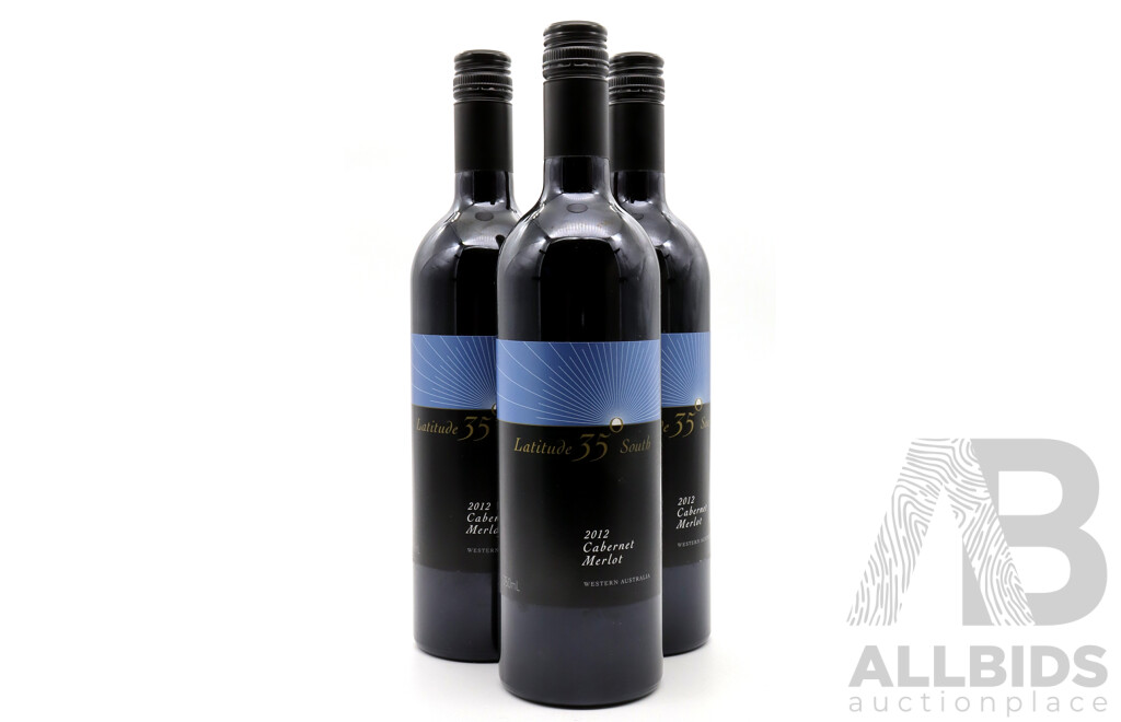 Latitude 35 South Cabernet Merlot Vintage 2012 X 3