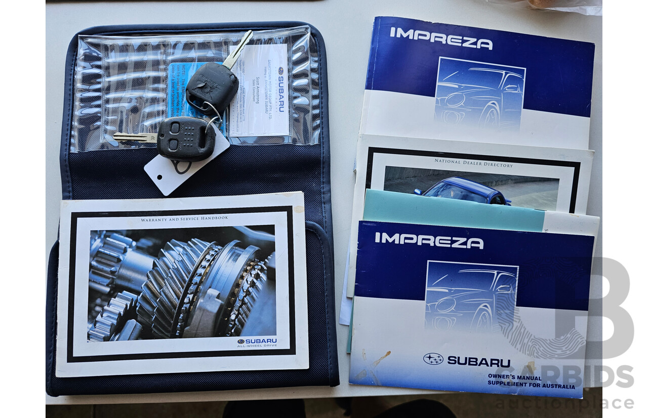 2/2001 Subaru Impreza RX (awd) MY01 4d Sedan Blue 2.0L