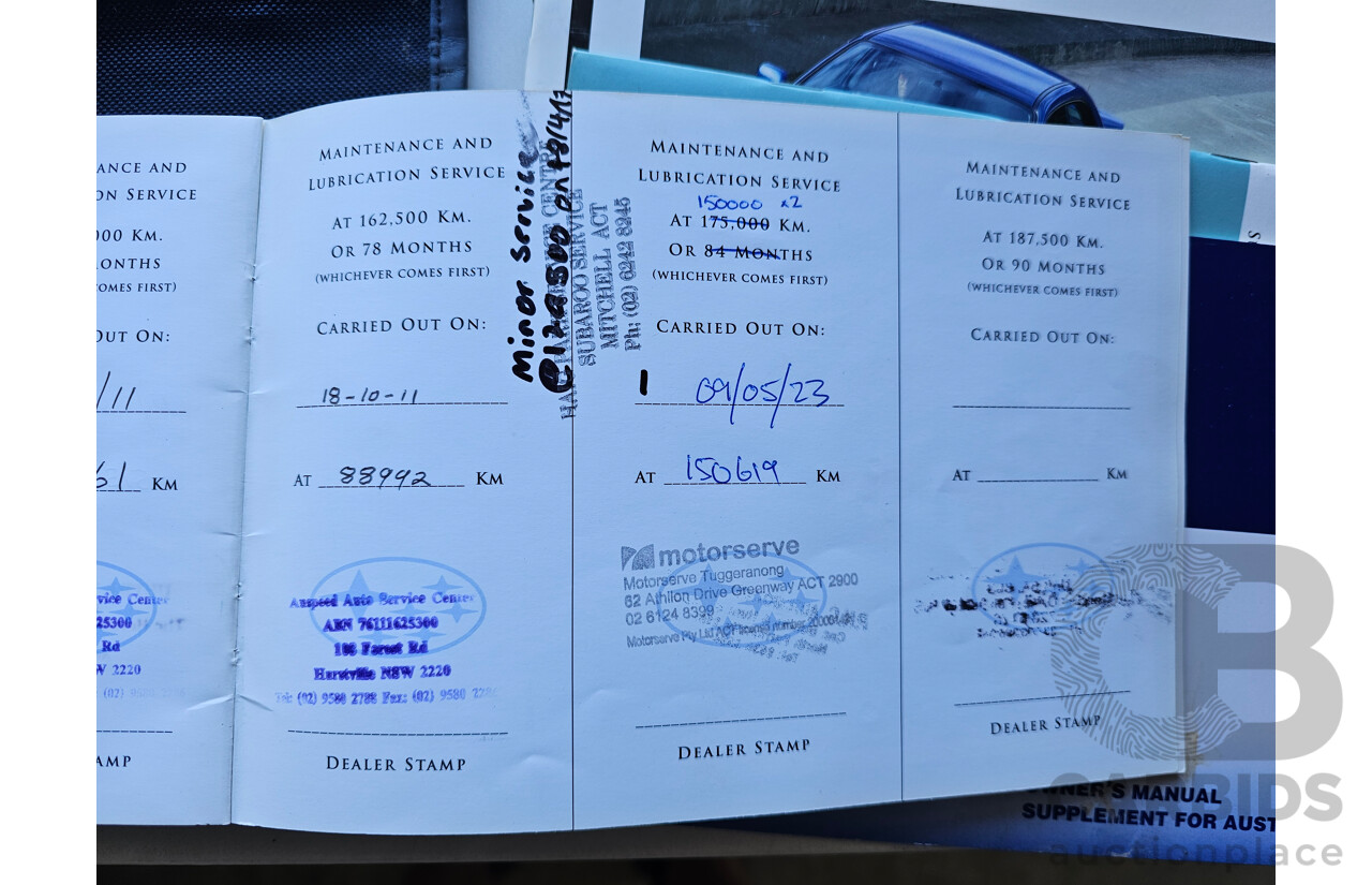 2/2001 Subaru Impreza RX (awd) MY01 4d Sedan Blue 2.0L