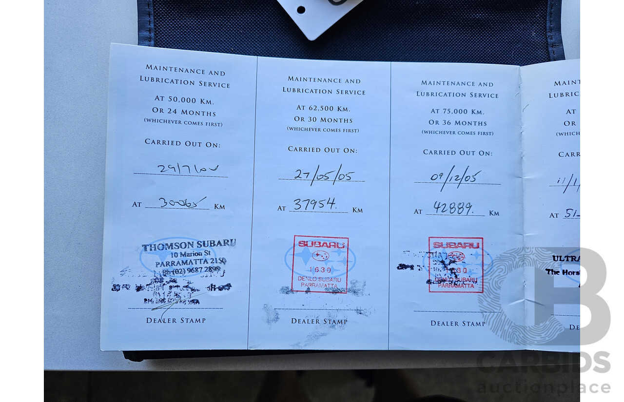 2/2001 Subaru Impreza RX (awd) MY01 4d Sedan Blue 2.0L