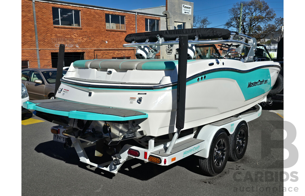 2019 MasterCraft NXT22 6.7m 14 Person Ski & Wake Boat Calypso Green 5.7L V8 320hp with 08/2018 Boatmate NXT22 Boat Trailer