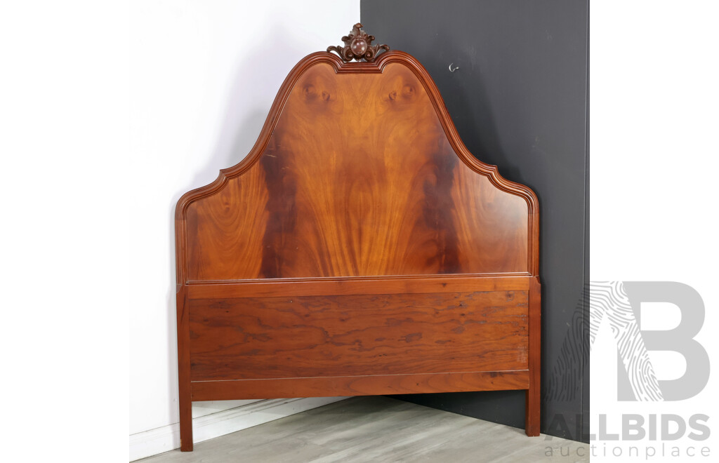 French Style Mahogany Double Bed Bed Head